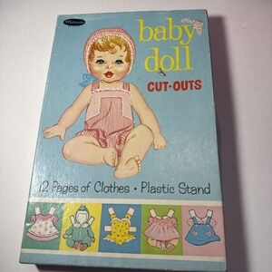 Cut-Out Baby Doll 11 uncut Whitman vintage paper dolls 1962 Baby Spring 12 Pages